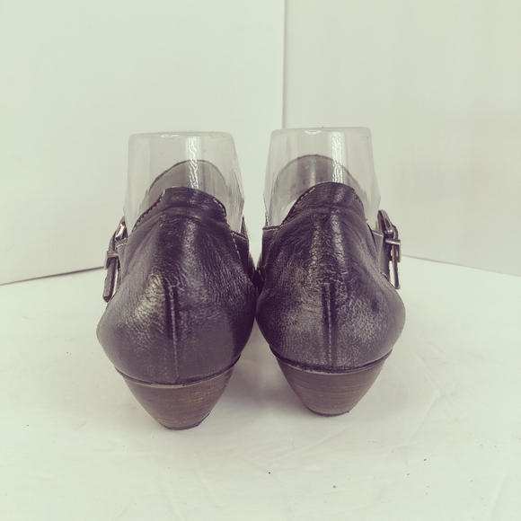 Fidji Mary Jane Low Heel Pump Charcoal Gray Leather Sz 39 - Picture 7 of 15